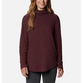 Columbia Ženske Majice S Kapuljačom - Pine Street Split Cowl Neck Bordo | WJBN-83794